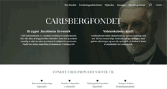 Desktop Screenshot of carlsbergfondet.dk